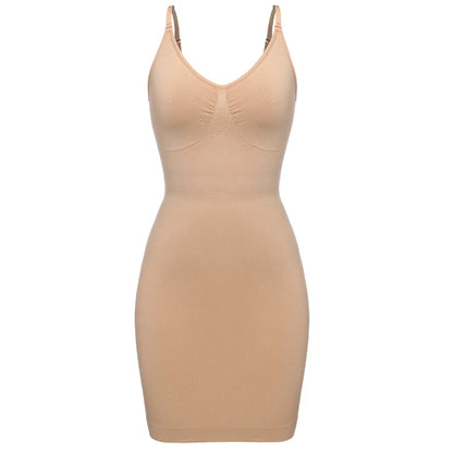 Sexy Full Slip Shapewear Abito da donna Scollo a V Aderente Biancheria intima Compressione liscia Shaper del corpo Dimagrante Vita Addome Pancia Corsetto