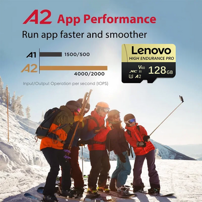 Scheda di memoria Lenovo 64GB 128GB 512GB 1TB Micro SD Classe 10 TF con adattatore SD per smartphone e dash cam