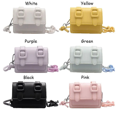 Mini borse a tracolla piccole per donna Borsa a catena per ragazza Borsa in pelle PU Borse a tracolla per ragazza da donna Designer 2022 Estate Giallo