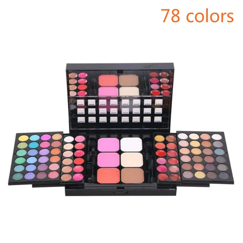 40/74/78 colori glitter palette di ombretti opaco impermeabile a lunga durata polvere pressata kit di cosmetici moda donna strumenti di trucco
