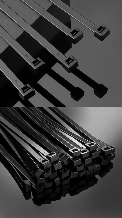 250/1000PCS fascetta in Nylon di plastica autobloccante nera 3*100 3*150 4*200 fascetta fermacavo anello di fissaggio fascette fascette in Nylon