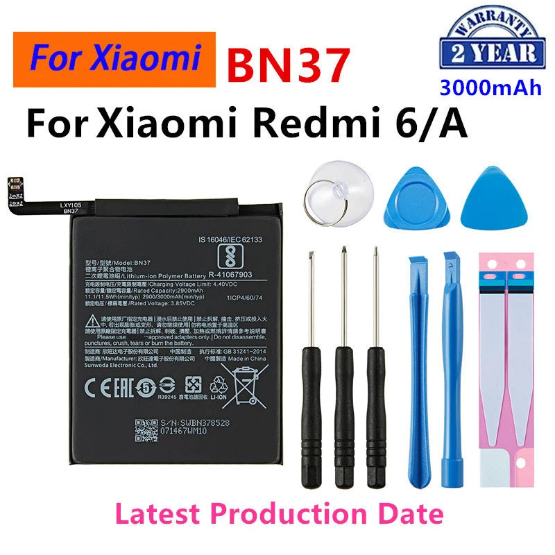 Batteria originale per telefono Xiaomi Mi Redmi Note Mix 2 3 3S 3X 4 4X 4A 4C 5 5A 5S 5X M5 6 6A 7 8 Pro Plus BN43 BN31