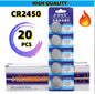 2-60pcs CR2450 batteria 3V batteria a bottone al litio 550mAh CR2450 5029LC LM2450 DL2450 CR2450N BR2450 batteria a bottone cellulare per giocattoli per orologi