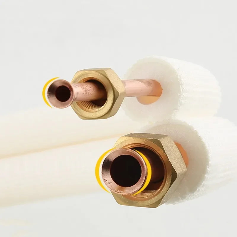 2/3/4/5/7 metri condizionatore d'aria tubo di rame bobina 1/4 ''1/2" schiuma isolata estensione refrigerante con dadi per 6x12 1.5-2HP