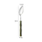 Nuovi posate in resina stile bambù 18/10 in acciaio inossidabile 304 posate classiche set di stoviglie argento blu verde crema trasporto di goccia