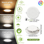 Faretto da incasso a LED da 10 pezzi 220V 110V Spot tre colori 6W 24W RA80 + faretto da incasso a soffitto a LED bianco caldo lampada a luce fredda