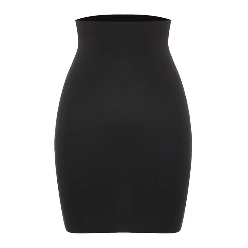 Sottogonna antiscivolo sopra il ginocchio Mezze sottoveste per abiti Shapewear Body Shaper Nuova gonna corta liscia per la biancheria intima con controllo della pancia
