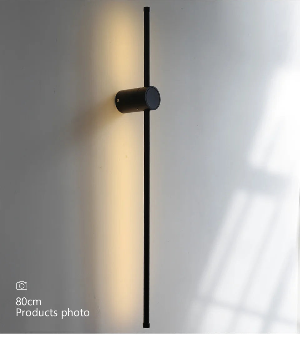 Lampada da parete moderna a LED 350 ° Lampada da parete lunga con rotazione Lampada da parete per camera da letto Soggiorno TV Divano Sfondo Apparecchio di illuminazione per interni