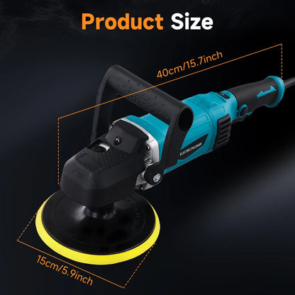 Lucidatrice per Auto Podofo 1580W, 6 Pollici, 7 Velocità Regolabili, Macchina Lucidatrice per Detailing e Ceratura Auto