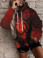 Felpe con cappuccio a tema Halloween, con stampa 3D di scheletro e teschio, abbigliamento casual da strada per donna, felpe ampie, felpe con cappuccio, top femminili, abbigliamento.