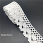 10mm-50mm 2 metri di nastro di pizzo di cotone 100% bianco per abbigliamento tessuto da cucito rifiniture in cotone all'uncinetto nastro di pizzo accessori fatti a mano