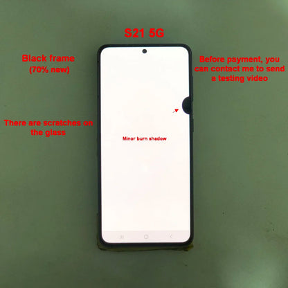 Display LCD Super AMOLED per Samsung S21 5G G990F G991F G991U G991B/DS, Schermo Touch Digitizer 6.2'' con Difetti, Ricambio Schermo