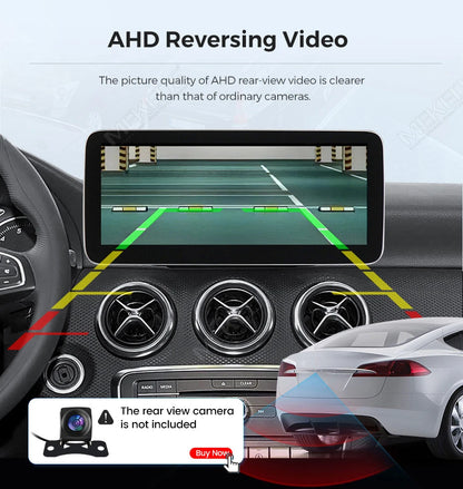 Mekede, autoradio Android 15 con schermo touchscreen da 10,25 pollici, CarPlay wireless, sistema multimediale per auto, compatibile con Mercedes Benz Classe C W205 S205 (2014-2018), navigazione GPS, schermo per la visualizzaz
