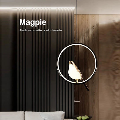 Lampade a sospensione a LED per uccelli gazza girevoli per interni per sala da pranzo AC85-265V Lampade a sospensione per camera da letto sospese con cavo da 1,5 m