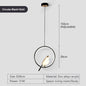 Lampadari a sospensione a LED per uccelli gazza girevoli per interni per lampade a sospensione a soffitto a linea regolabile da comodino per cucina e pranzo