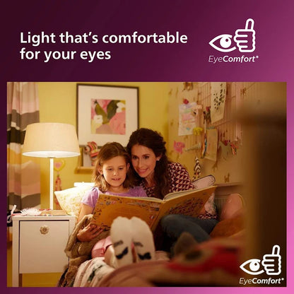 Philips LED Candela E14 Lampada 3.5W 5.5W B Lampadina MyCare 2700K Luce calda EyeComfort 220V-240V Lampada lampadario in cristallo LED trasparente, 1x