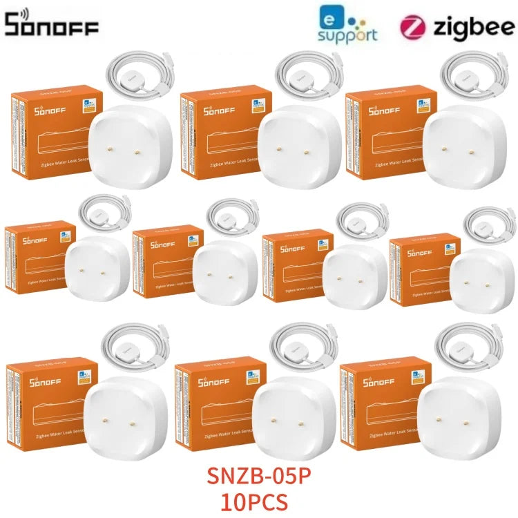 SONOFF SNZB-05P Sensore di perdite d'acqua Zigbee Sonoff, Rilevatore d'acqua con avvisi in tempo reale, Notifiche multiple, Supporto esteso