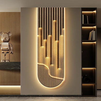 Lampada da parete moderna a LED di lusso Decorazione domestica Luce murale astratta Corridoio Soggiorno Lustro Pittura sospesa di fascia alta