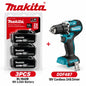 Trapano avvitatore a batteria Makita DDF487 18V LXT, compatto, leggero, con elevata coppia, 20 impostazioni di coppia, luce LED e cambio a 2 velocità.