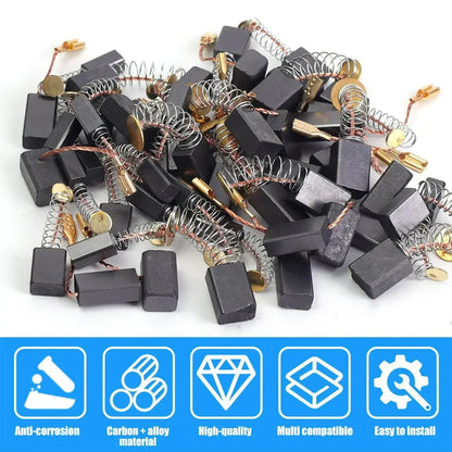 Spazzole di Carbone per Motori Elettrici, Parti di Ricambio per Utensili Elettrici, Trapano, Martello, Smerigliatrice Angolare, Motosega, Macchina da Taglio