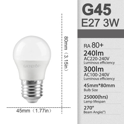 10 Pezzi Lampadine LED E27 B22 da 24W 20W 18W 15W 12W 10W 3W, AC 220V 110V 3000K 6000K, Lampada per Soggiorno e Casa