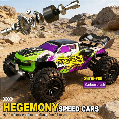 SG116 PRO, auto radiocomandata in scala 1/16, velocità massima 40 km/h, trazione integrale, fuoristrada, monster truck radiocomandato, veicolo da corsa 2.4G, giocattolo, regalo di compleanno per bambini, ragazzi e adulti.