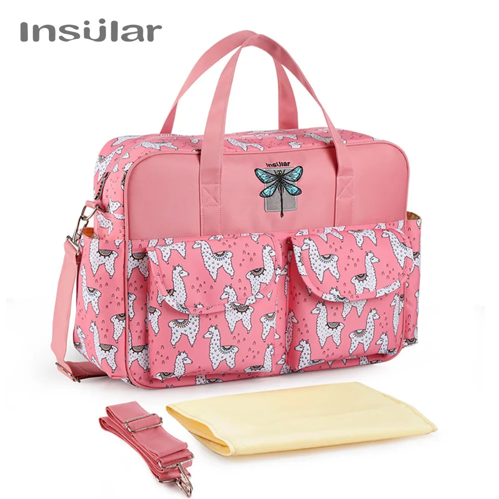Borsa per pannolini impermeabile di nuovo stile borsa da viaggio Messenger di grande capacità borse multifunzionali per passeggino madre maternità