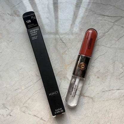 Nuovo Rossetto a Doppia Punta Kiko Milano Edizione Limitata, Lucidalabbra Trasparente Effetto Specchio, Lucidalabbra a Lunga Tenuta, Lucidalabbra Sexy e Intenso, Trucco per Labbra