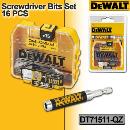 Dewalt 16 punte per cacciavite e inserti porta magneti telescopici Ph2 x PZ2, PZ3 x 6, 2 x 3, T20 x 2, T25 x 2, DT71511-QZ