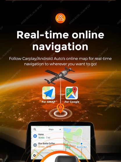 MEKEDE AI BOX Kit CarPlay con Sistema Operativo Android, CarPlay Wireless, Sistema di Intrattenimento Multimediale per Auto, Box TV Intelligente per Netflix e YouTube