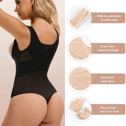 Mesh Shapewear Body per le donne Tummy Control vita Trainer Butt Lifter mutandine dimagrante Body Shaper Open Bust Underwear 2024