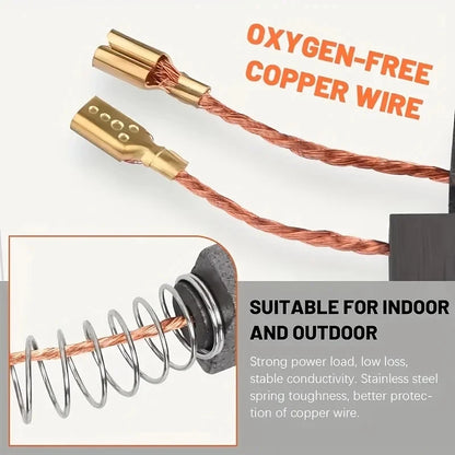 Set Universale di 120 Spazzole in Carbonio di Varie Dimensioni, 12 Specifiche, Spazzole di Ricambio per Manutenzione Utensili Elettrici Fai-da-Te