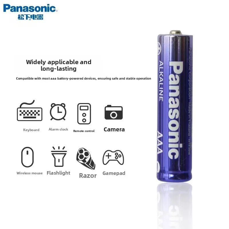 Batterie alcaline Panasonic AA/AAA da 1,5 V, adatte per fotocamere digitali, torce elettriche, lettori CD, mouse wireless, ecc.
