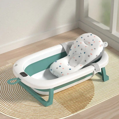 Cuscino da bagno pieghevole per neonati, ideale come regalo di nascita per bambine, adatto da 0 a 3 anni, Rosa/Grigio/Verde/Blu