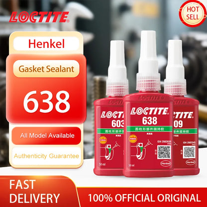100% originale Loctite 638 660 680 648 603 609 620 660 641 Sigillante anaerobico 50ml Composto di fissaggio ad alta resistenza Frenafiletti