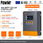 PowMr EU MPPT 45A 35A 25A Regolatore di carica solare 12V 24V Auto 100V Regolatore di pannello Regolatore Piombo-acido/Batteria al litio