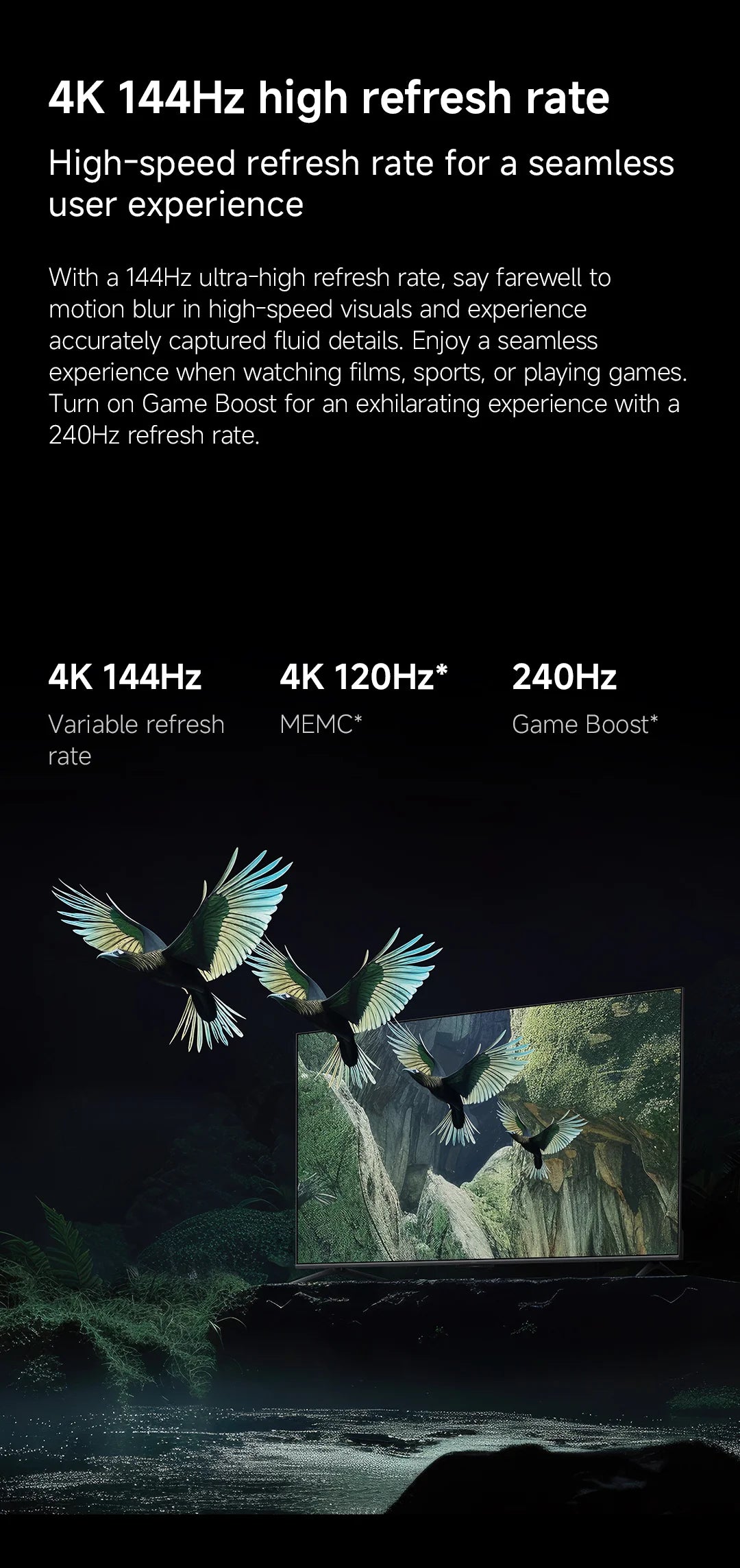 Xiaomi S Mini 55 144Hz Qd-Mini Led Dolby Vision ®         Iq, Dolby Atmos ®         Google TV
