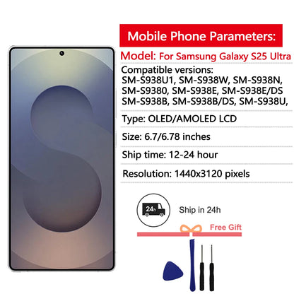 NUOVO Display AMOLED Per Samsung Galaxy S25 Ultra 5G Display LCD Touch Screen Digitizer Assembly Per Samsung S25 Ultra Display