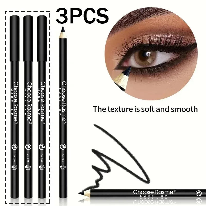 1-20 matite per eyeliner nere impermeabili - Trucco occhi punk liscio, altamente pigmentato, a lunga tenuta, resistente alle sbavature e adatto ai principianti