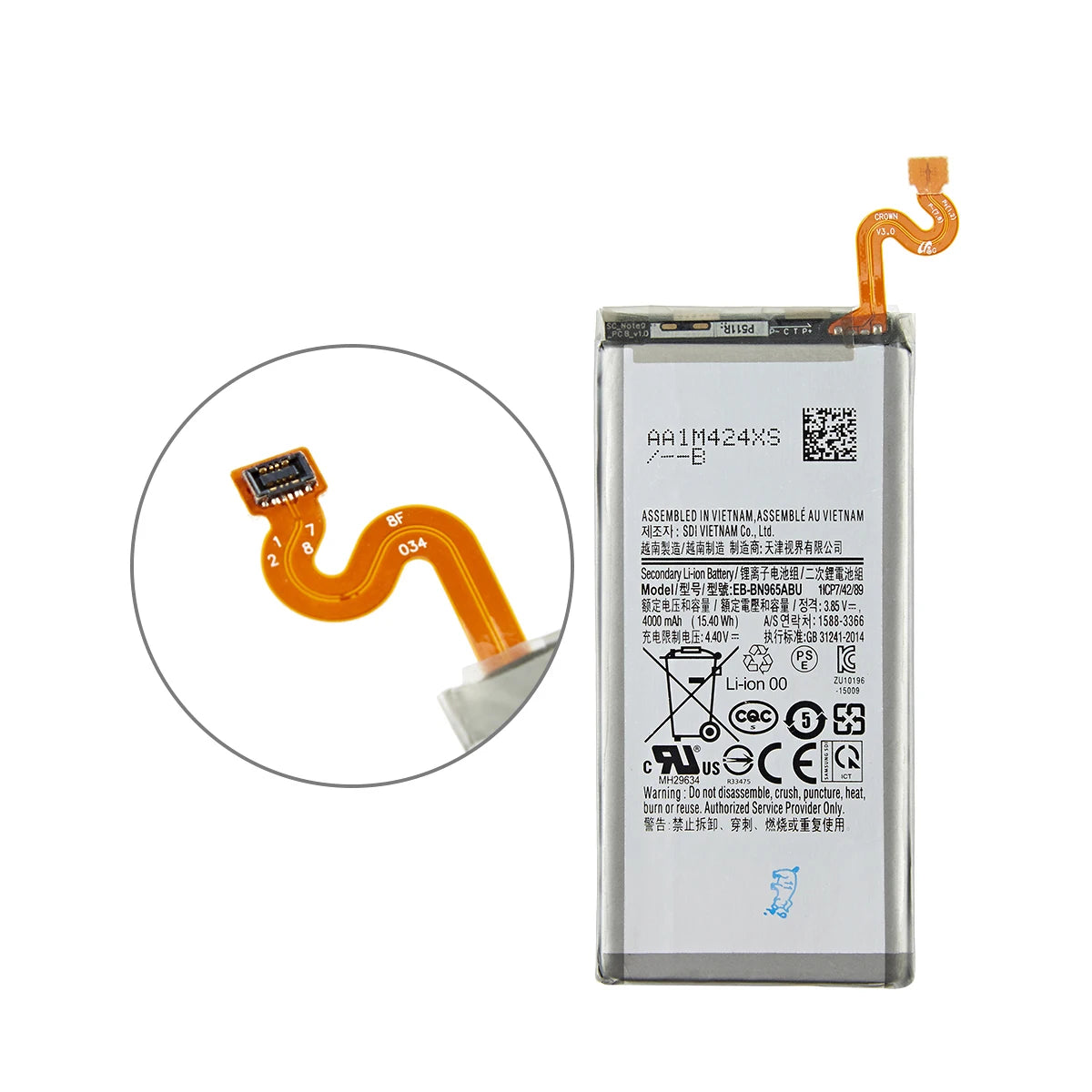 Batteria EB-BN970ABU BN920ABE BN965ABU BN920 BN950 per Samsung Galaxy Note X 5G/Note 10 Lite/Note 9 8 7 Note FE/Note 5