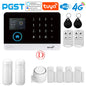 Sistema di allarme domestico PGST, 4G, WIFI, GSM, allarme di sicurezza, antifurto con sensore di movimento per porte, controllo tramite l'app Tuya Smart, compatibile con