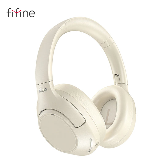 FIFINE Cuffie wireless Bluetooth per telefono/al pad, cuffie over-ear con cancellazione attiva del rumore per musica/gioco, portatili, 65H-X3