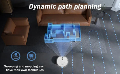 Robot Aspirapolvere e Lavapavimenti Arnagar Smart Home con Svuotamento Automatico, Controllo tramite App, 12000Pa, VSLAM, 5200mAh, Bassa Rumorosità per la Pulizia dei Tappeti