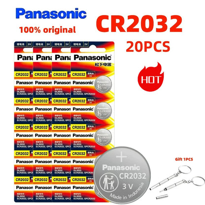 2-50 Pezzi Batteria al Litio Originale PANASONIC CR2032 CR 2032 3V per Orologi, Calcolatrici, Orologi da Parete, Telecomandi, Giocattoli, Pila a Bottone