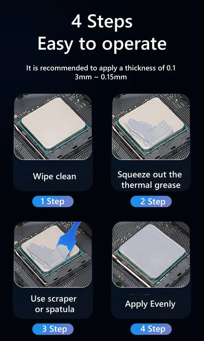 Pasta Termica Originale Halnziye HY206 6.0W/m-K Sostitutiva dei Pad Termici per Raffreddamento CPU GPU VRAM Laptop