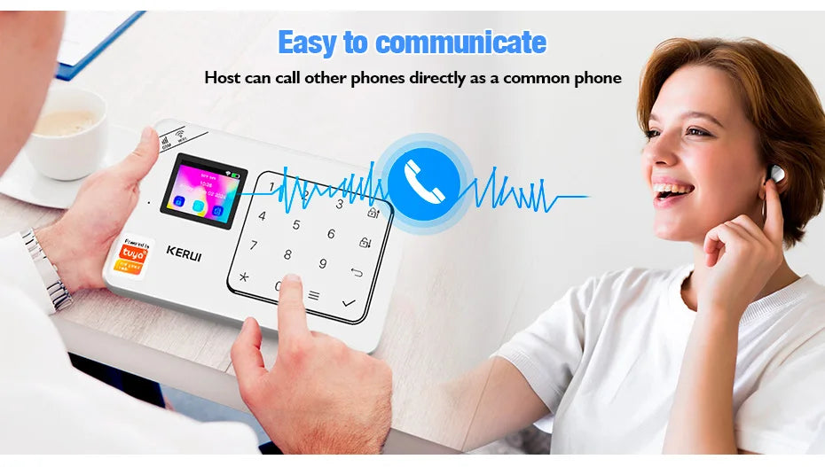 Kit Sistema di Allarme Domestico WIFI GSM KERUI Compatibile con Tuya, Allarme Antifurto Supporta Alexa Google, Sicurezza Wireless per Casa 433MHz