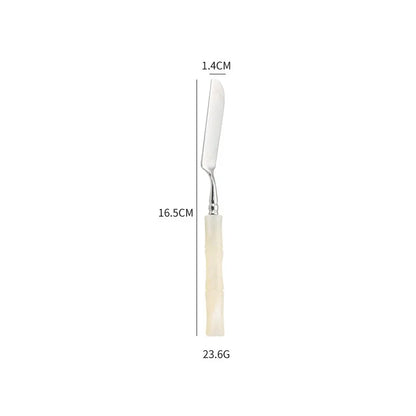 Nuovi posate in resina stile bambù 18/10 in acciaio inossidabile 304 posate classiche set di stoviglie argento blu verde crema trasporto di goccia
