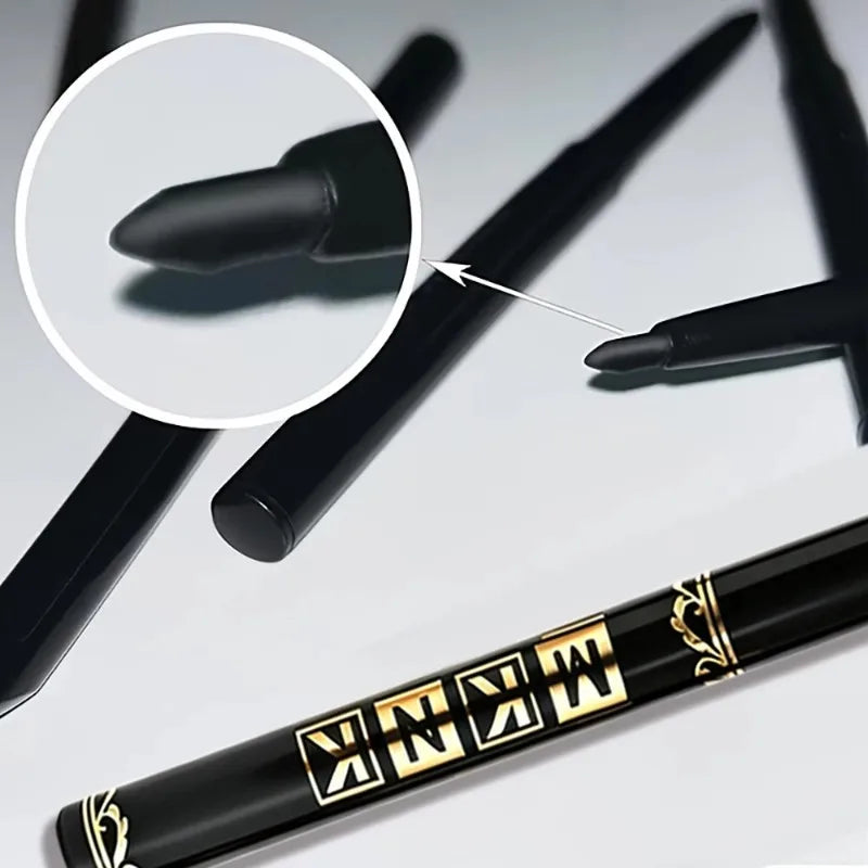 1-12 Pezzi Matita Eyeliner Nera Impermeabile, Anti-sbavatura, Applicazione Facile con Rotazione, Gel Occhi per Trucco Occhi Audace Stile Punk Adatto ai Principianti