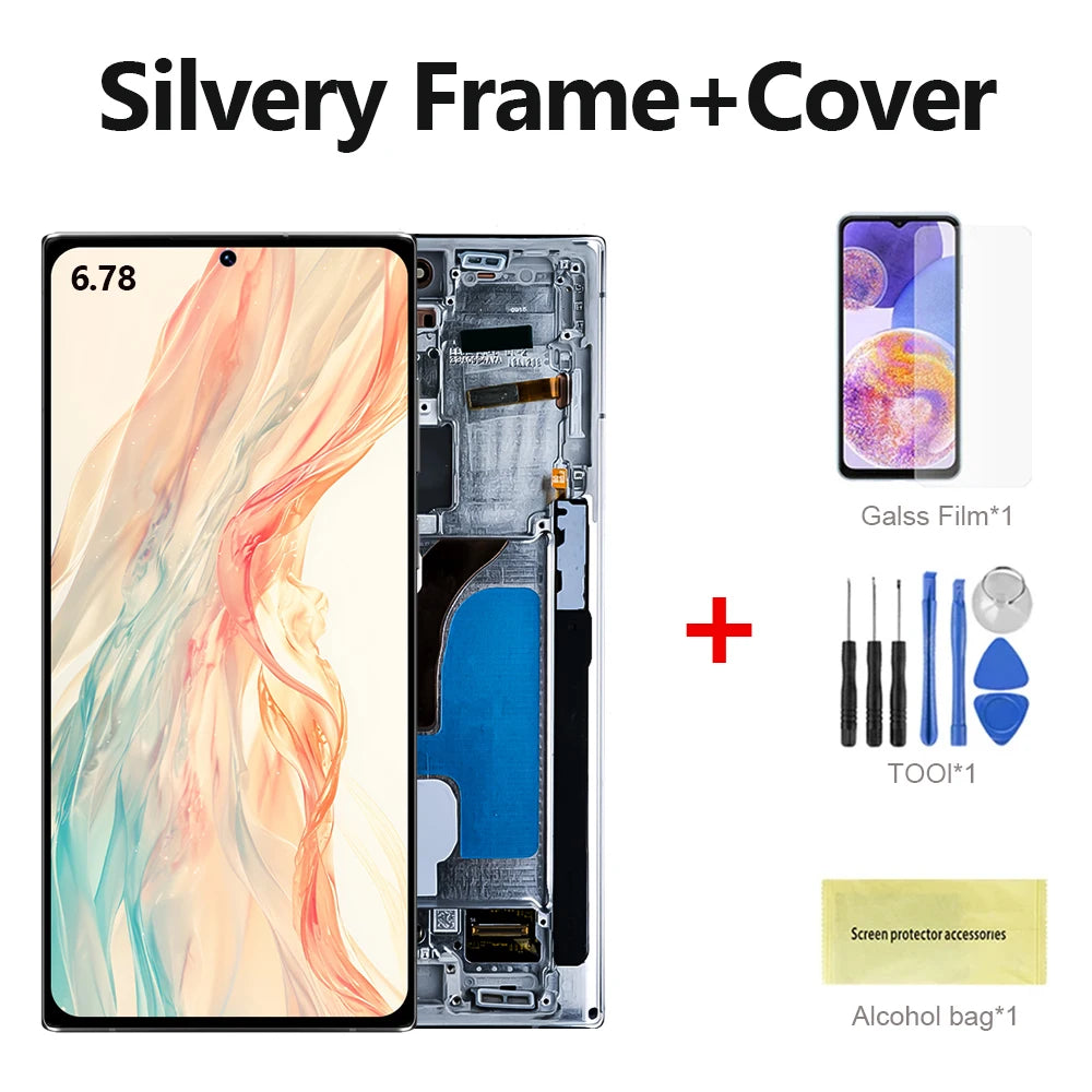UE 6.78 ''Nuovo Display AMOLED Per Samsung Galaxy S22 Ultra 5G LCD S908 S908B S908U Con Telaio Touch Screen Digitizer sostituzione