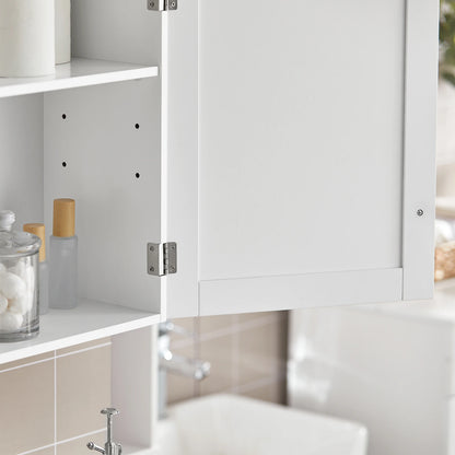 SoBuy BZR19-W Armadio sospeso con anta Armadietto da parete Bagno Armadio sospeso Armadio da cucina Armadio medicinale Mobili da bagno BHT Circa: 40x52x23 cm